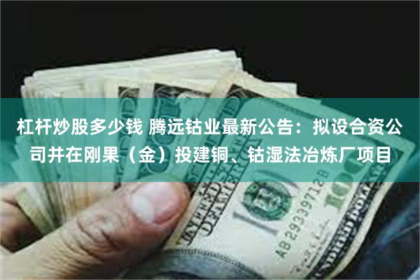 杠杆炒股多少钱 腾远钴业最新公告：拟设合资公司并在刚果（金）投建铜、钴湿法冶炼厂项目