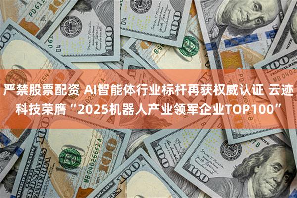 严禁股票配资 AI智能体行业标杆再获权威认证 云迹科技荣膺“2025机器人产业领军企业TOP100”