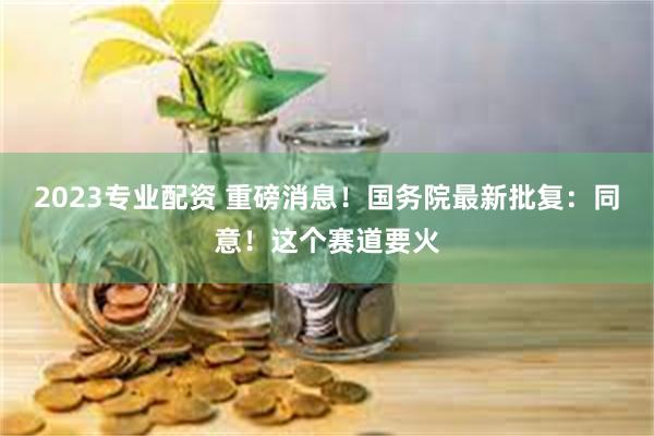 2023专业配资 重磅消息！国务院最新批复：同意！这个赛道要火
